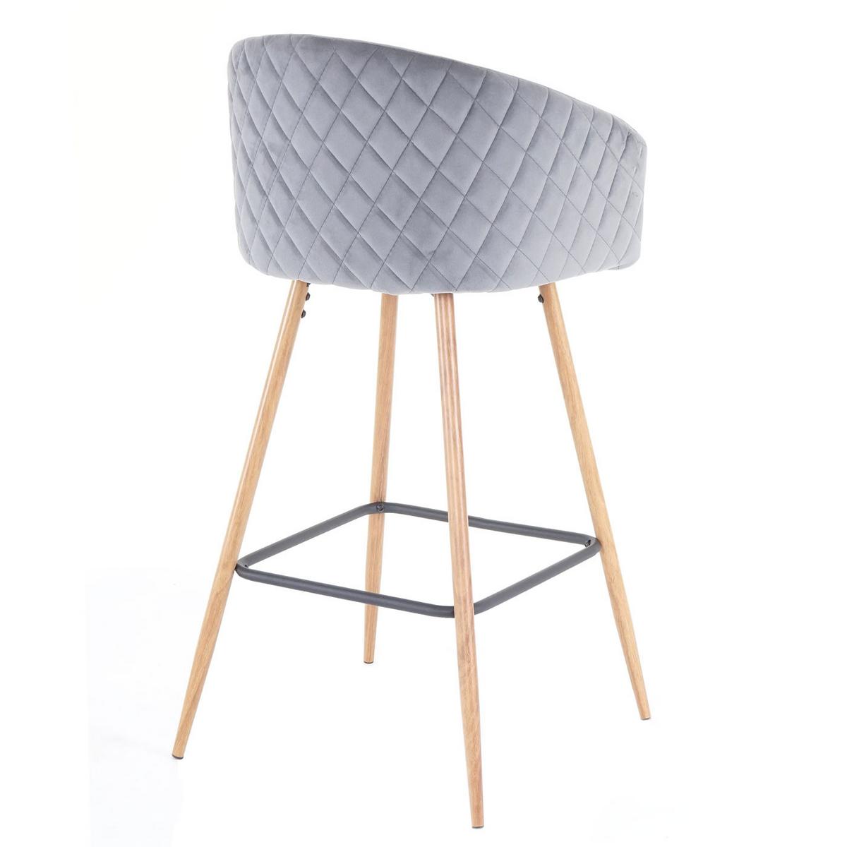 BARHOCKER Grau 2er-Set - Grau, Textil (53/100/50cm) - MCW