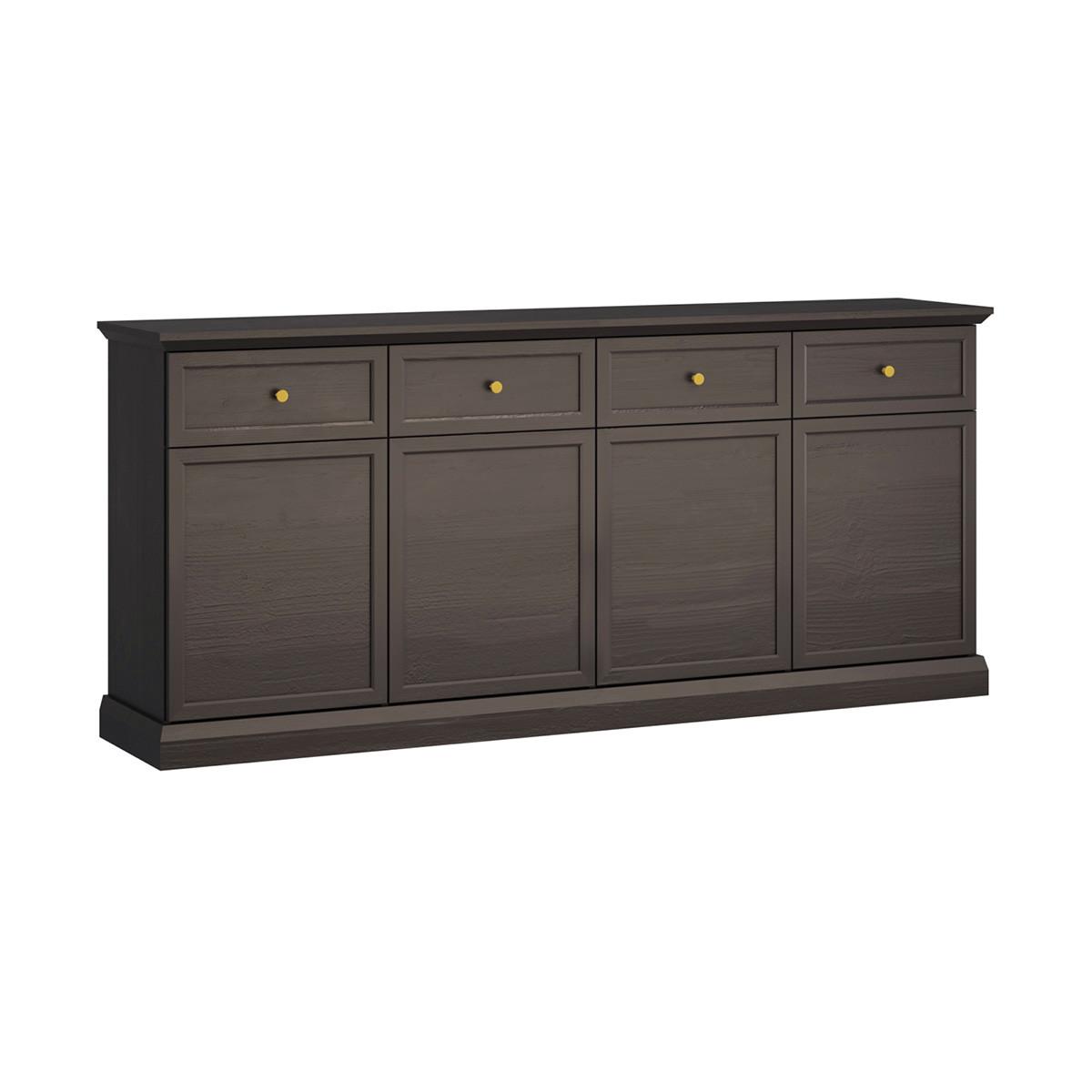 SIDEBOARD Toja Anthrazitfarbenes Holz - Braun, Holzwerkstoff (192.6/86/39.5cm) - Petits-meubles