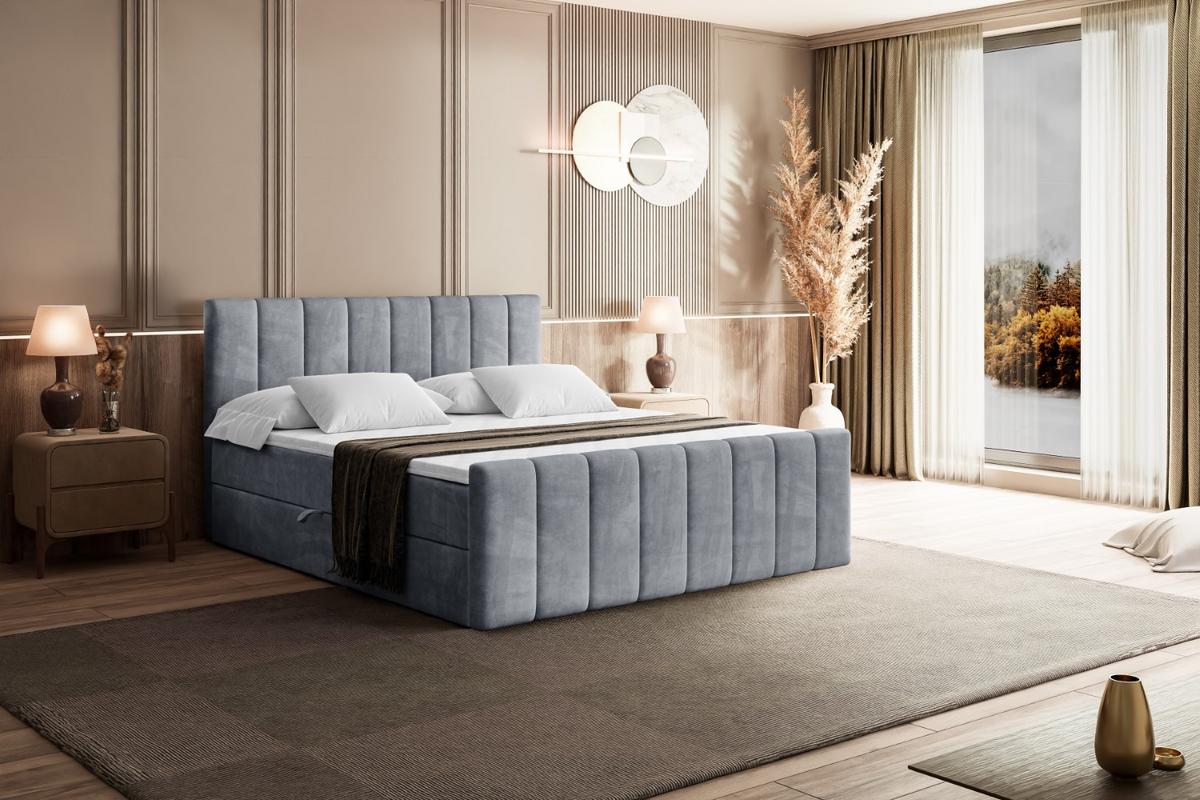 BOXBETT OTTA-Z - 160x200 cm - H3 - Grau - Grau, Holzwerkstoff (160/200cm) - ALTDECOR