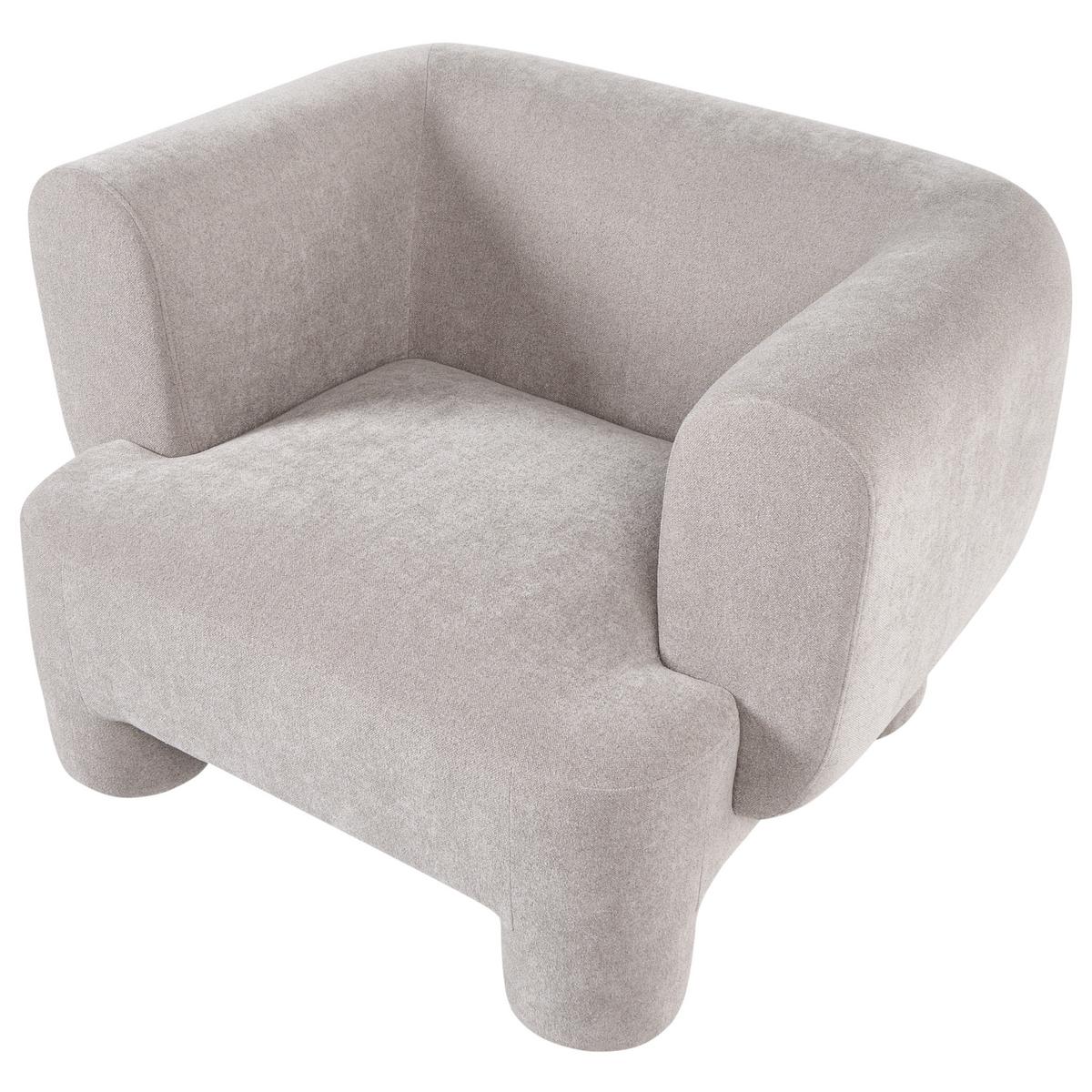 SESSEL Stoff Beige Hogbo - Beige, Textil (110/73/93cm) - Beliani