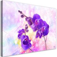 WANDBILD lila orchideen blumen - Lila, Textil (60/40cm) - Feeby