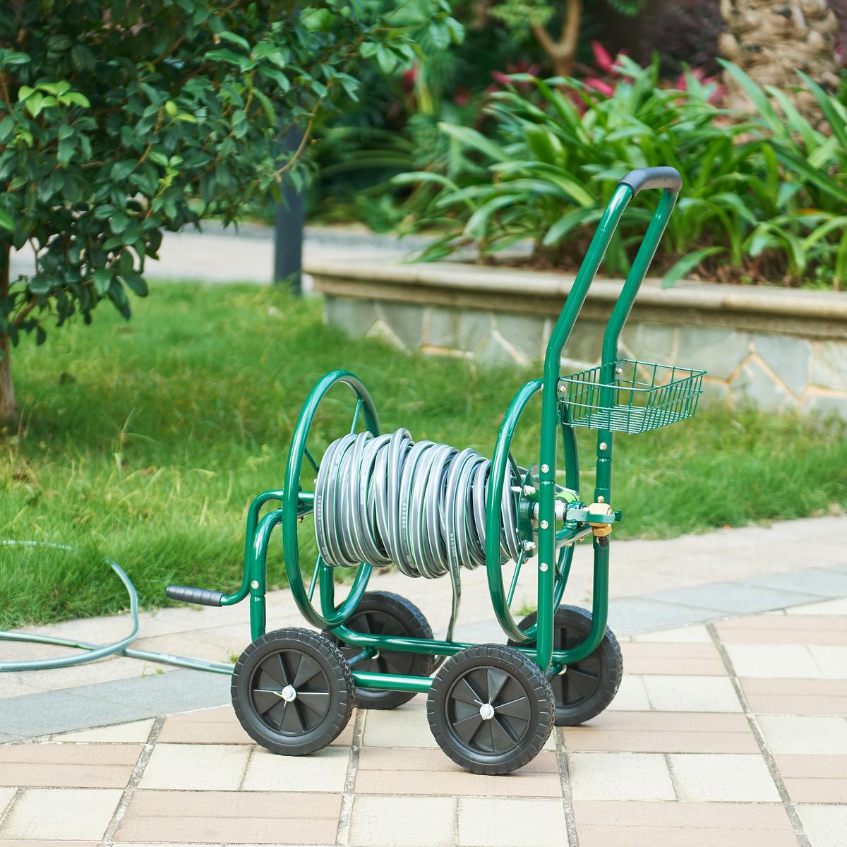 SCHLAUCHWAGEN Pescaza - Grün, Kunststoff/Metall (86/95/44cm) - pro.tec