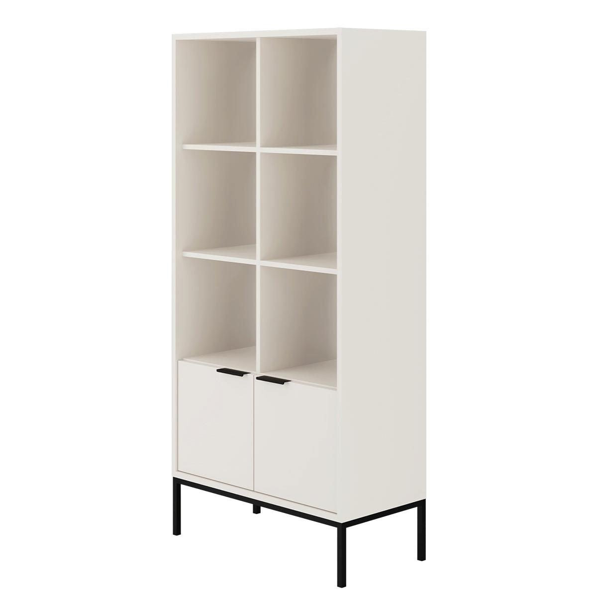 BÜCHERREGAL Seattle Weiß - Schwarz/Weiß, Holzwerkstoff (80/171.3/40cm) - Petits-meubles
