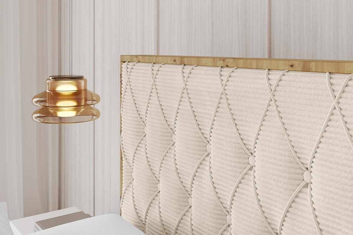 POLSTERBETT mit Bettkasten, Fußteil und Lattenrost, Boxbett ohne Matratze - ENZO5-Z 180x200 Beige - Creme, Holzwerkstoff/Textil (180/200cm) - ALTDECOR