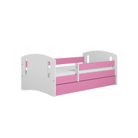 KINDERBETT CLASSIC II mit Schublade ohne Matratze Rosa 90/65/144 - Rosa, Holzwerkstoff (80/140cm) - RAUMHIRSCH FURNITURE