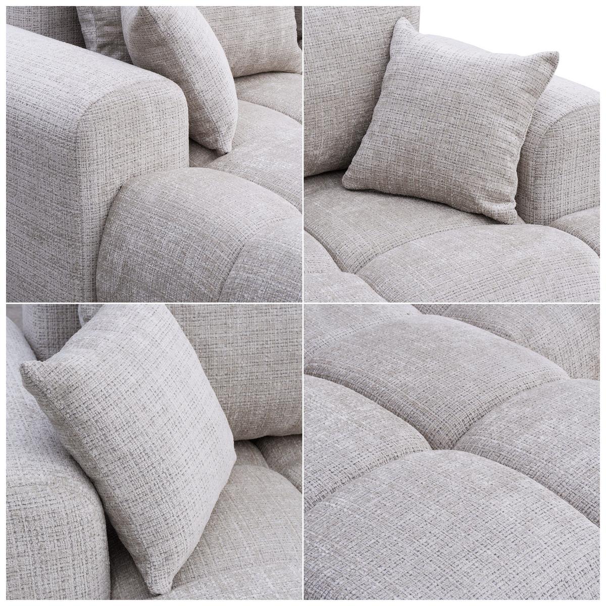 ECKSOFA MILANO Links mit Schlaffunktion und Bettkasten Grau - Grau, Kunststoff/Textil (265/145cm) - Idohome