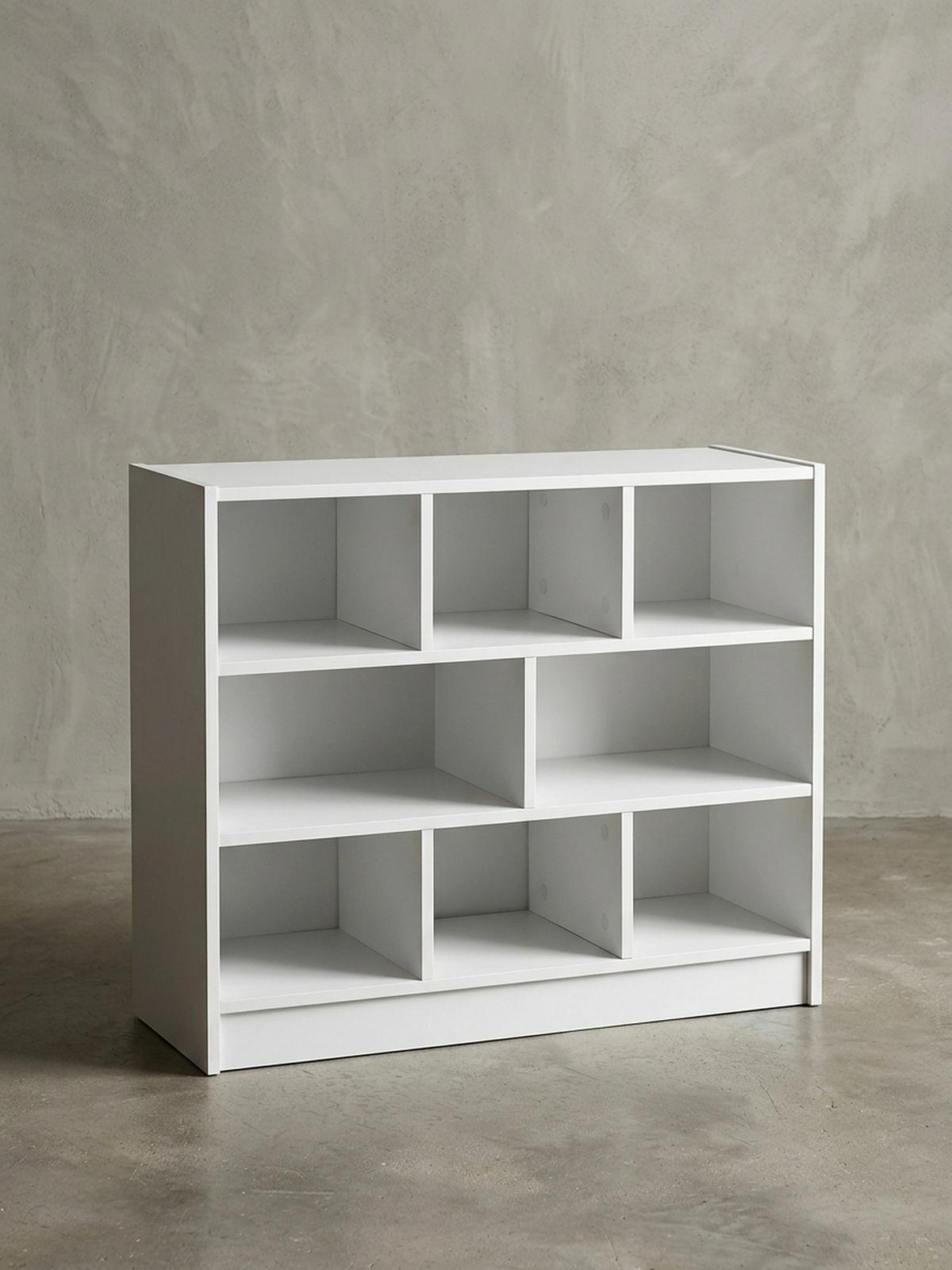 BÜCHERREGAL – Holz, melaminbeschichtet, mit Stauraum, modern - Weiß, Holz (80/69/30cm) - KADIMA DESIGN