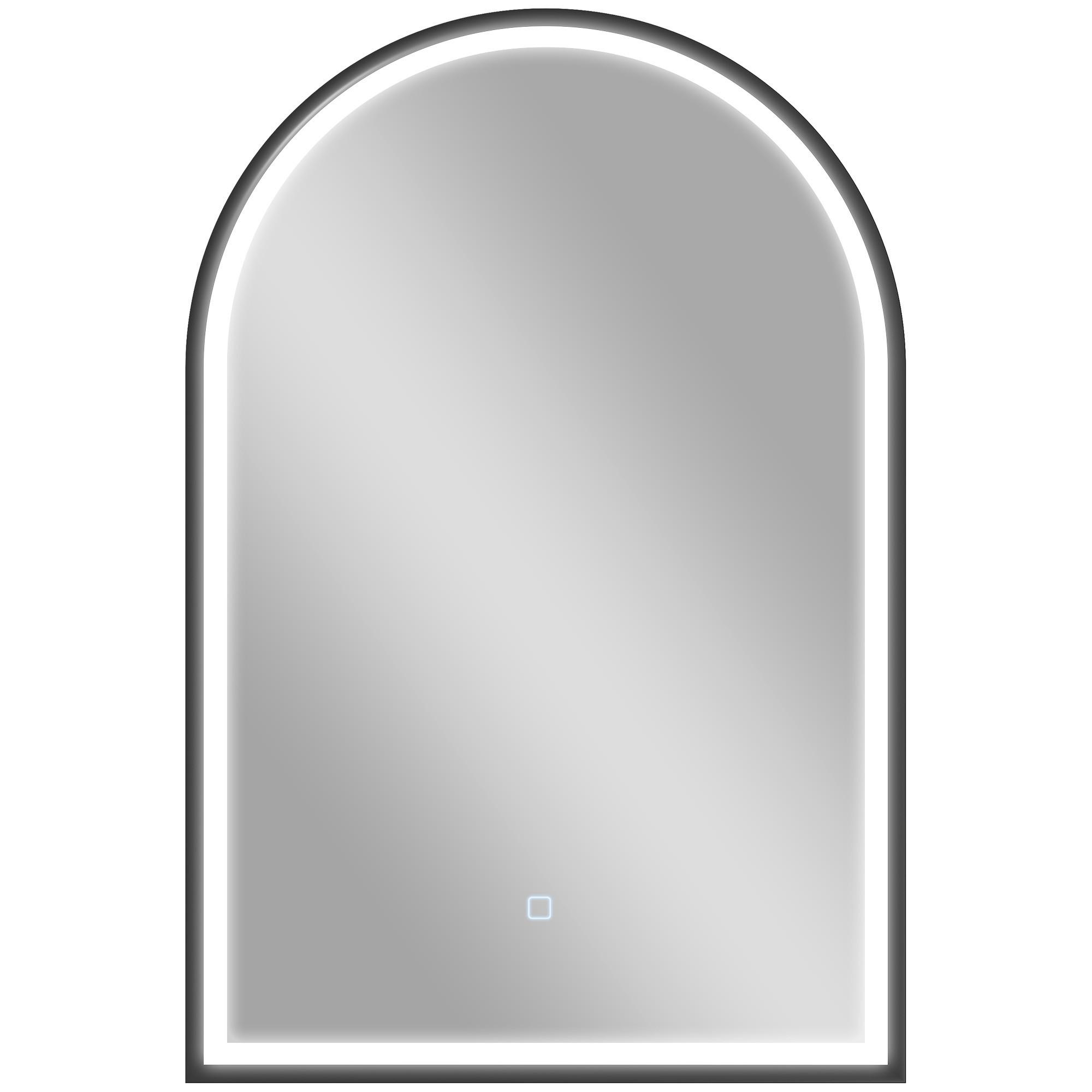 BADSPIEGEL Aluminiumlegierung gehärtetes Glas Schwarz - Schwarz, Glas (4/90/60cm) - HOMCOM