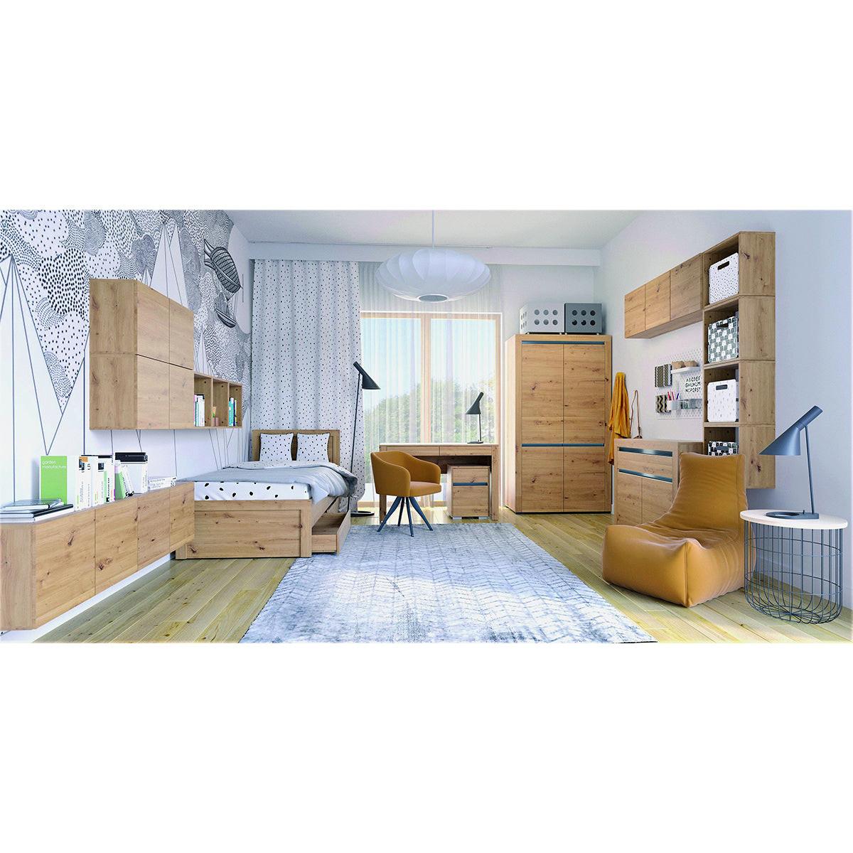 SIDEBOARD Kasla Holz und Anthrazitgrau - Grau, Holzwerkstoff (106/84/39cm) - Petits-meubles