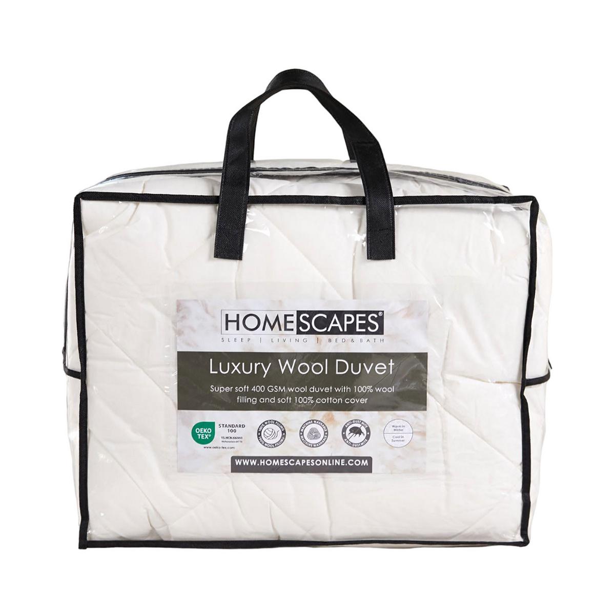 WINTERBETTDECKE Schurwolle 200/200 cm - Weiß, Textil (200/200cm) - Homescapes