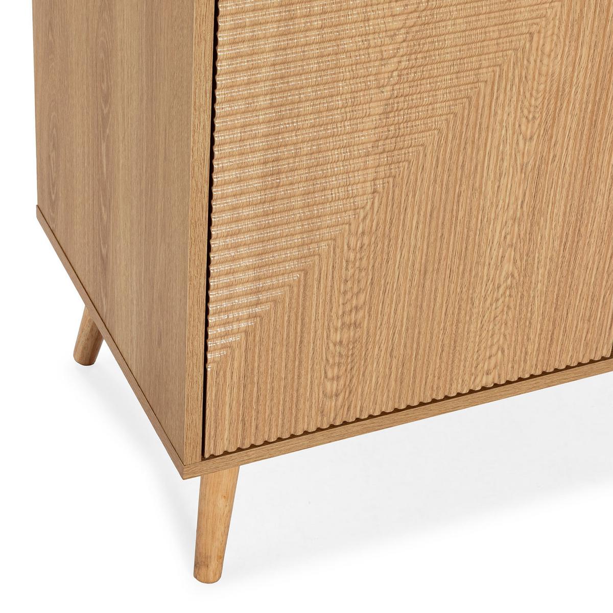 SIDEBOARD Telmo 3 türen Eichenfarbe - Honigeiche, Holzwerkstoff (120/76/40cm)