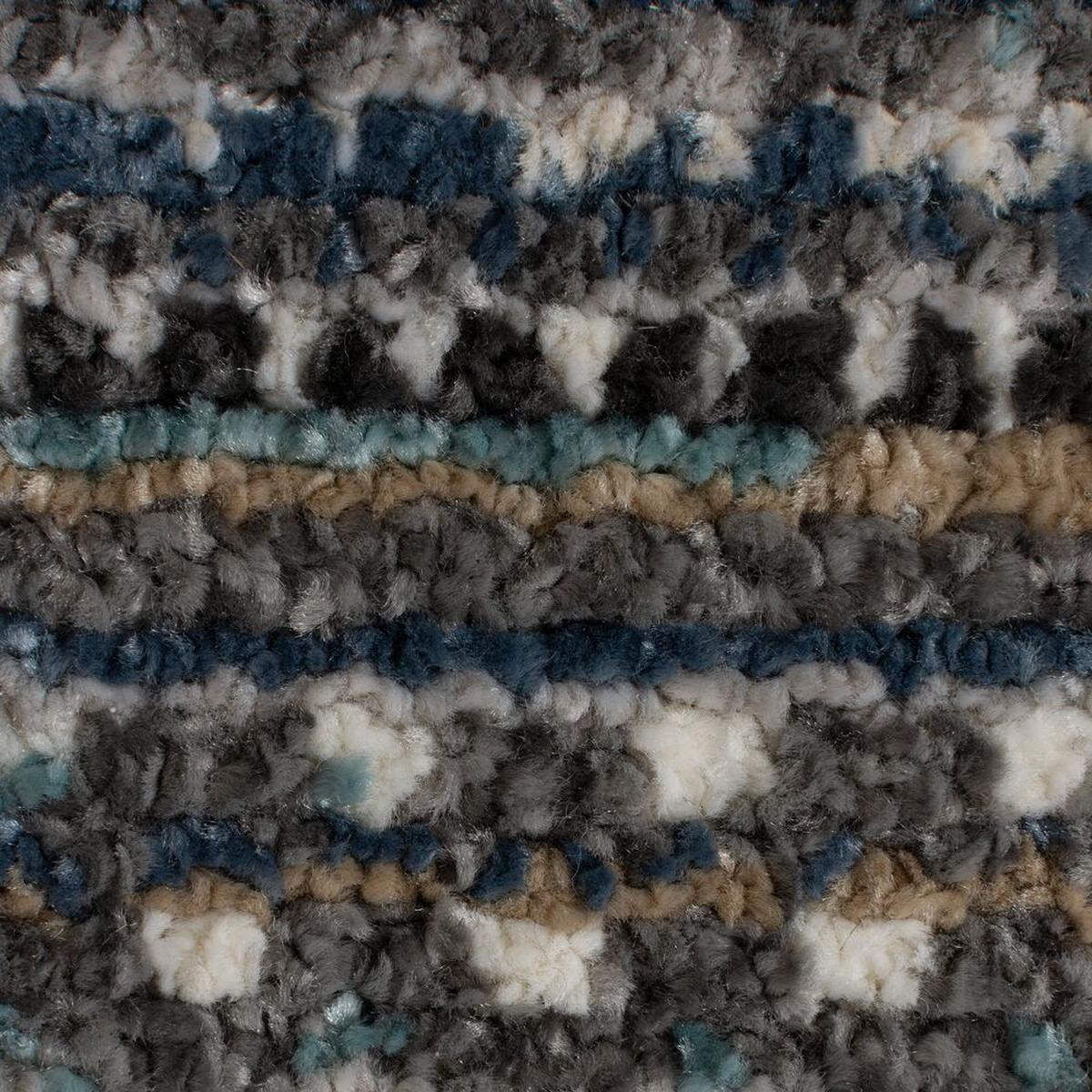 TEPPICH PERRAN, gestreift, Blau, Ø 160 cm - Blau, Textil (160/160cm) - KADIMA DESIGN