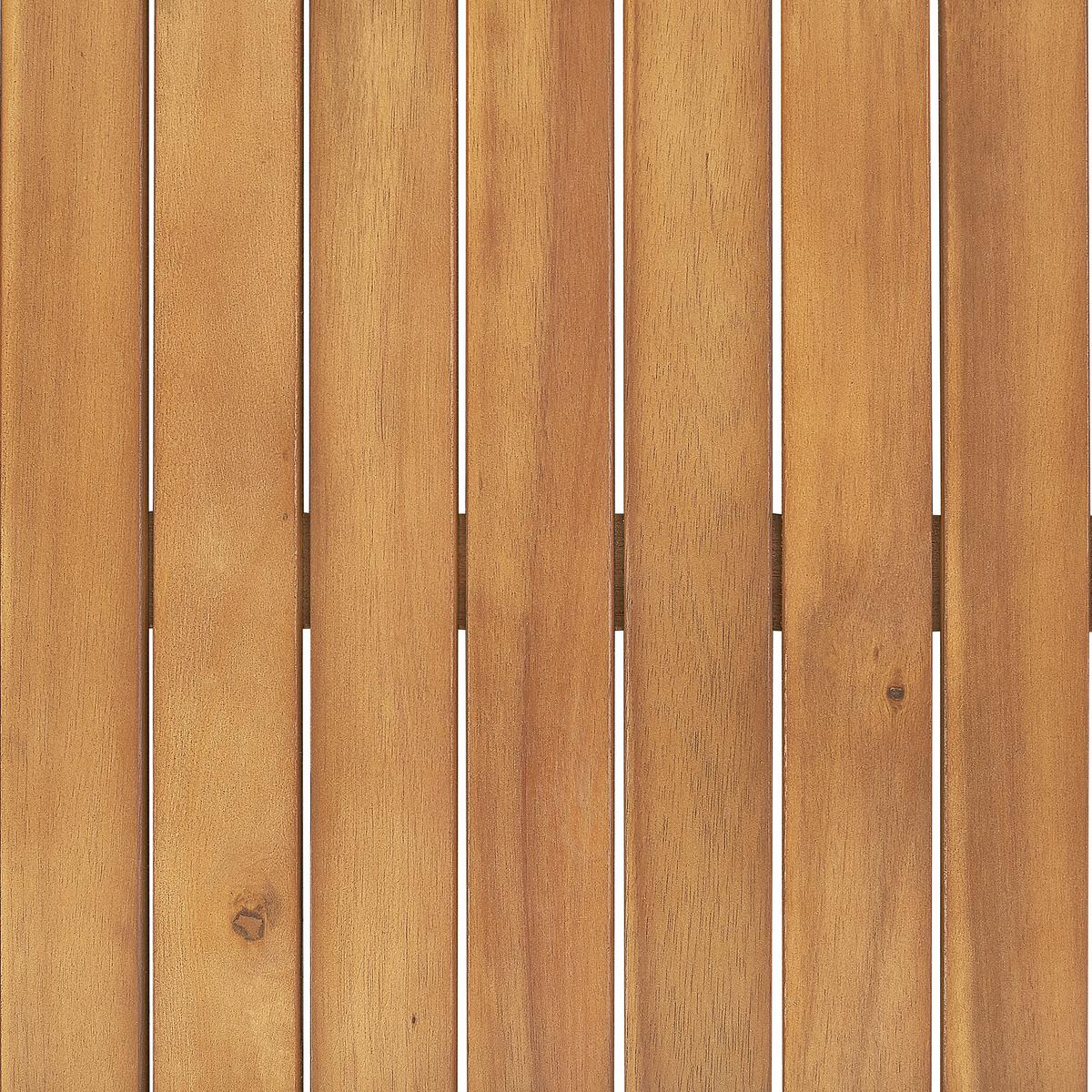 GARTENTISCH Massivholz Heller Holzfarbton Java - Hellbraun, Holz (45/68/73cm) - Beliani