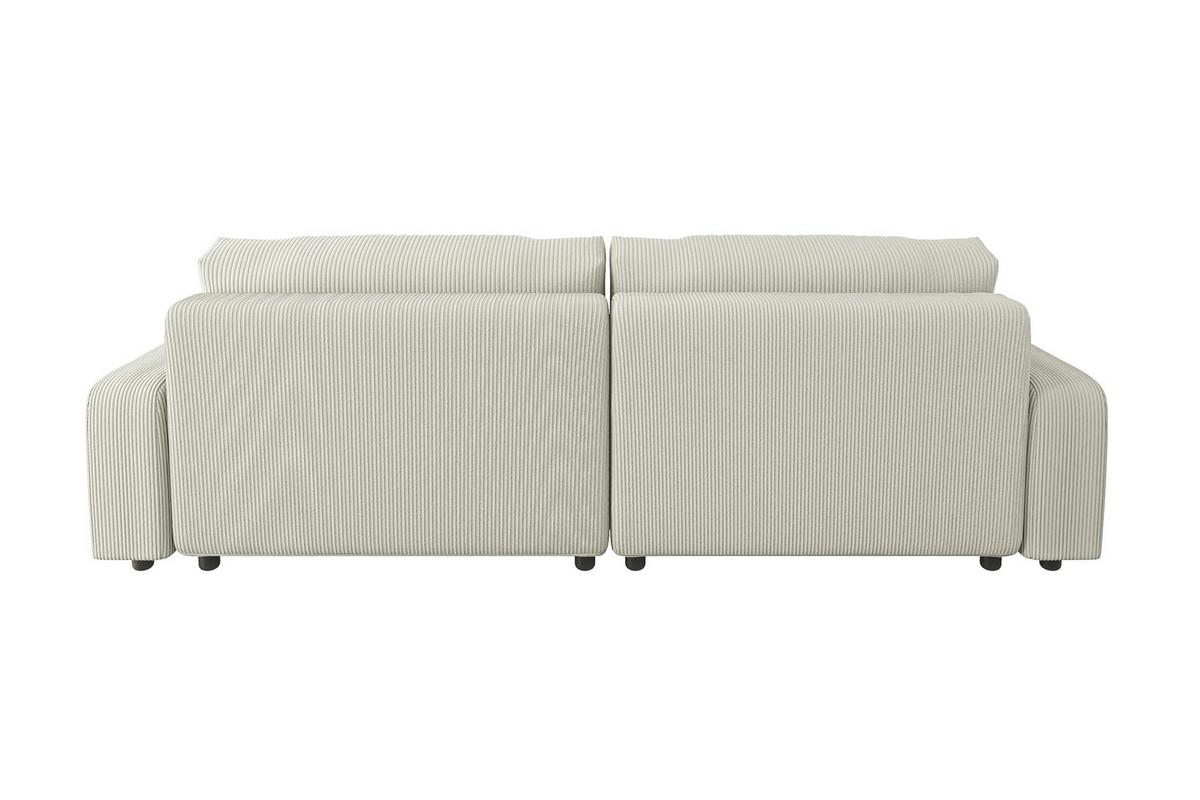 ECKSOFA Emma Beige Cord - Ottomane links - Beige, Textil (234/170cm) - S-Style Möbel