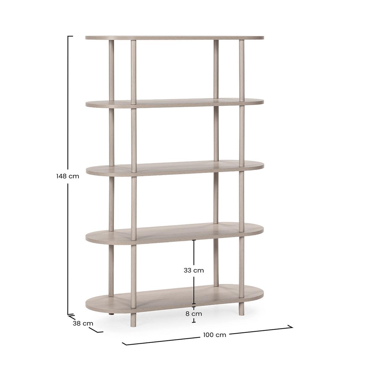 REGAL Montana 5 Regalböden Eiche-Optik - Honigeiche, Holzwerkstoff (100/148/38cm) - VS Venta-stock
