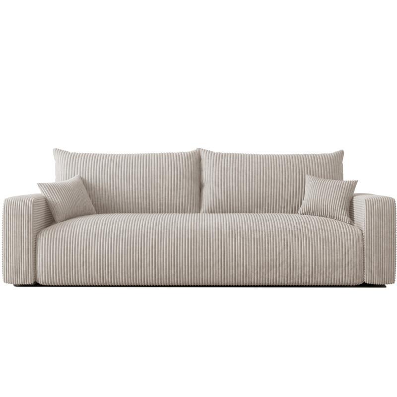 SCHLAFSOFA PIANO mit Bettkasten, Creme - Creme, Textil (246/79/93cm) - Idohome