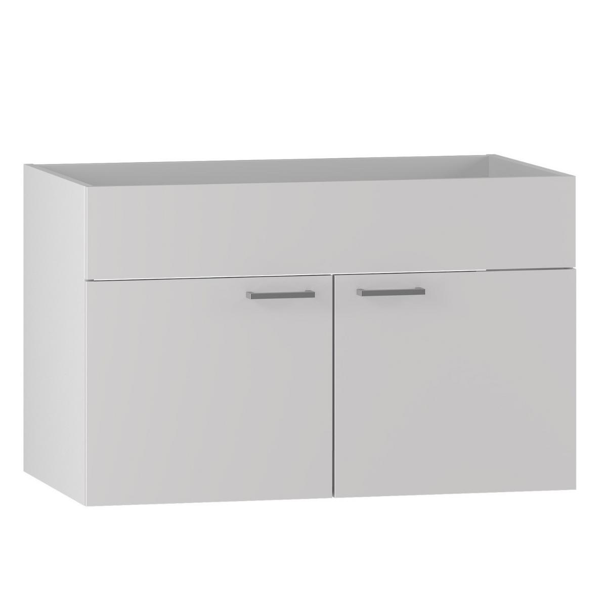 WASCHBECKENUNTERSCHRANK Colorado 2 Schubladen Weiß Matt - 80 x 46 x 52 cm - Weiß, Holz (80/52/46cm) - Badplaats