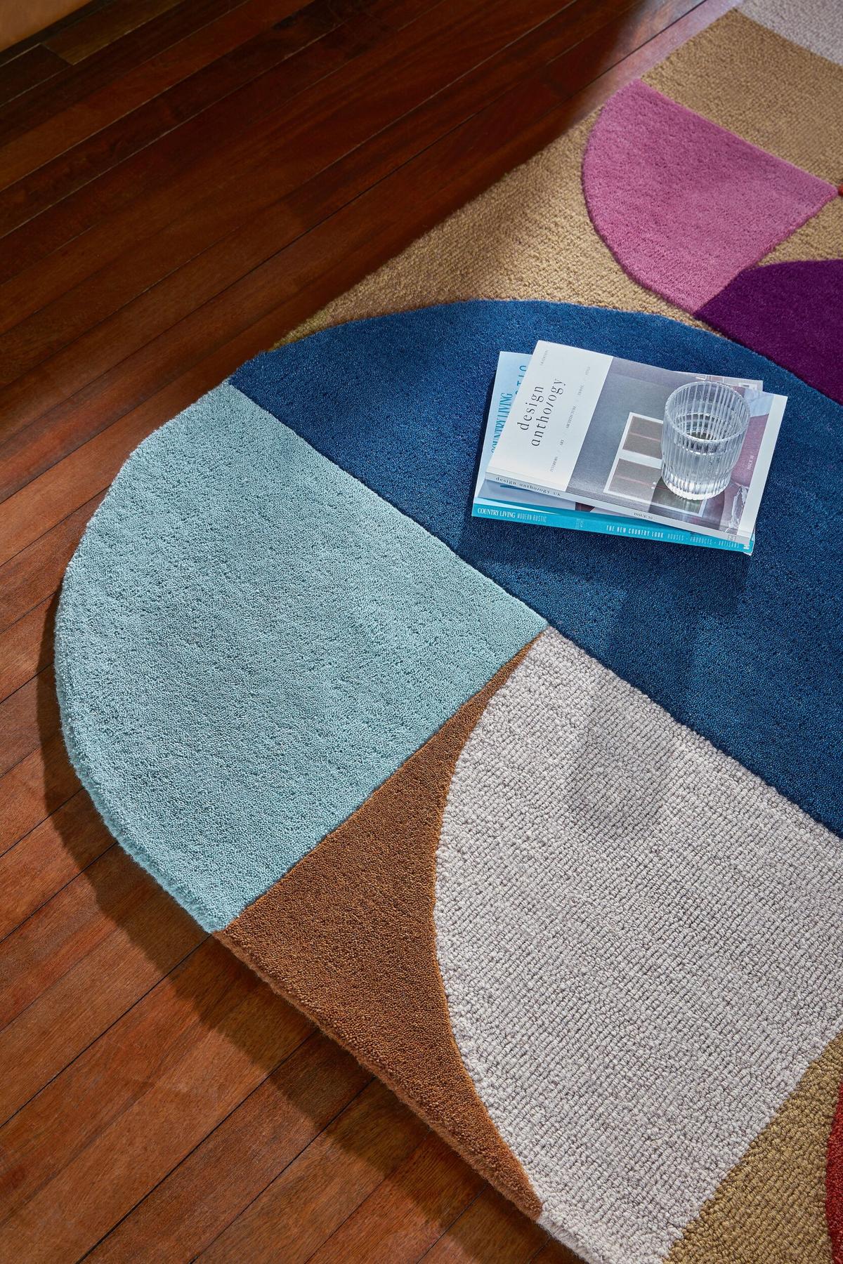 WOLLTEPPICH HALLEIN, geometrisch, Rosa-Bunt, 200 x 290 cm - Multicolor, Textil (290/200cm) - KADIMA DESIGN