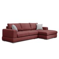 ECKSOFA OTTO 4-Sitzer, bordeaux - Bordeaux, Holzwerkstoff/Textil (279/159cm) - Wozimo