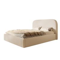 BETT 180x200 - Polsterbett mit Bettkasten und Holzrahmen - Modern Betten - Kuscheliger Catch-Me-Stoff - Kollektion Verona - Beige - Beige, Holz/Textil (180/200cm) - Alpi-Möbel