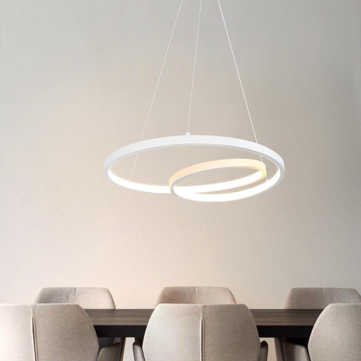 PENDELLEUCHTE Flair 40/40/150 cm - Weiß, Metall (40/40/150cm) - Nettlife