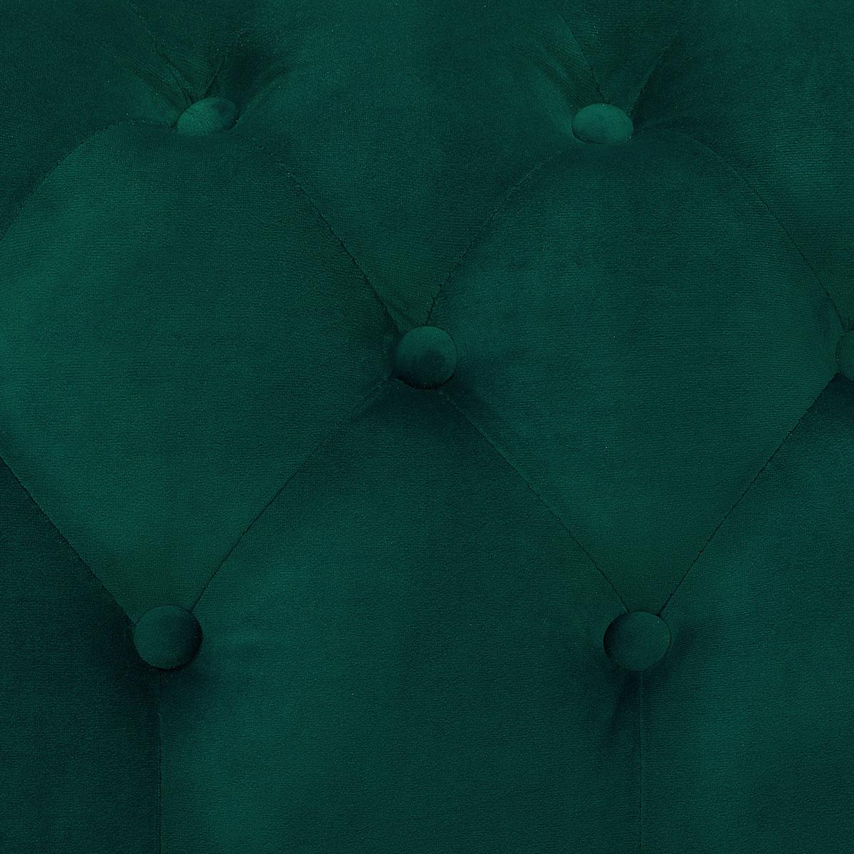 3-SITZER-SOFA Samtstoff Grün Sotra - Hellgrün, Textil (224/70/85cm) - Beliani