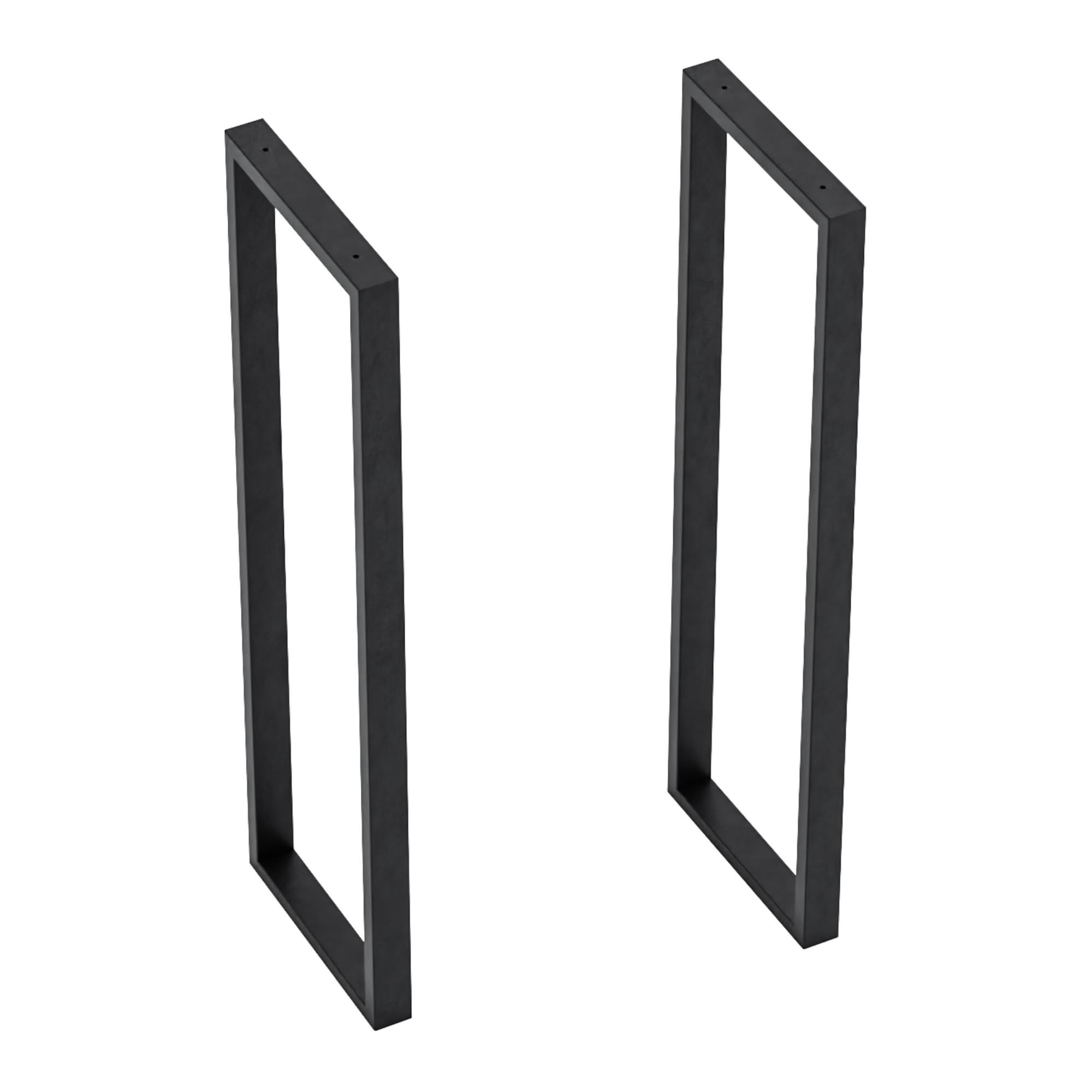 TISCHGESTELL-SET 2 TLG. Kauniainen - Schwarz, Metall (27/87/4cm) - [en.casa]