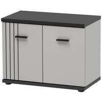 GARDEROBENBANK Kaschmir, schwarz 60 x 46 cm, Garderobenbank mit Streifenmuster - Kaschmir/Schwarz, Holzwerkstoff/Kunststoff (60/46/32cm) - Inn.Furn