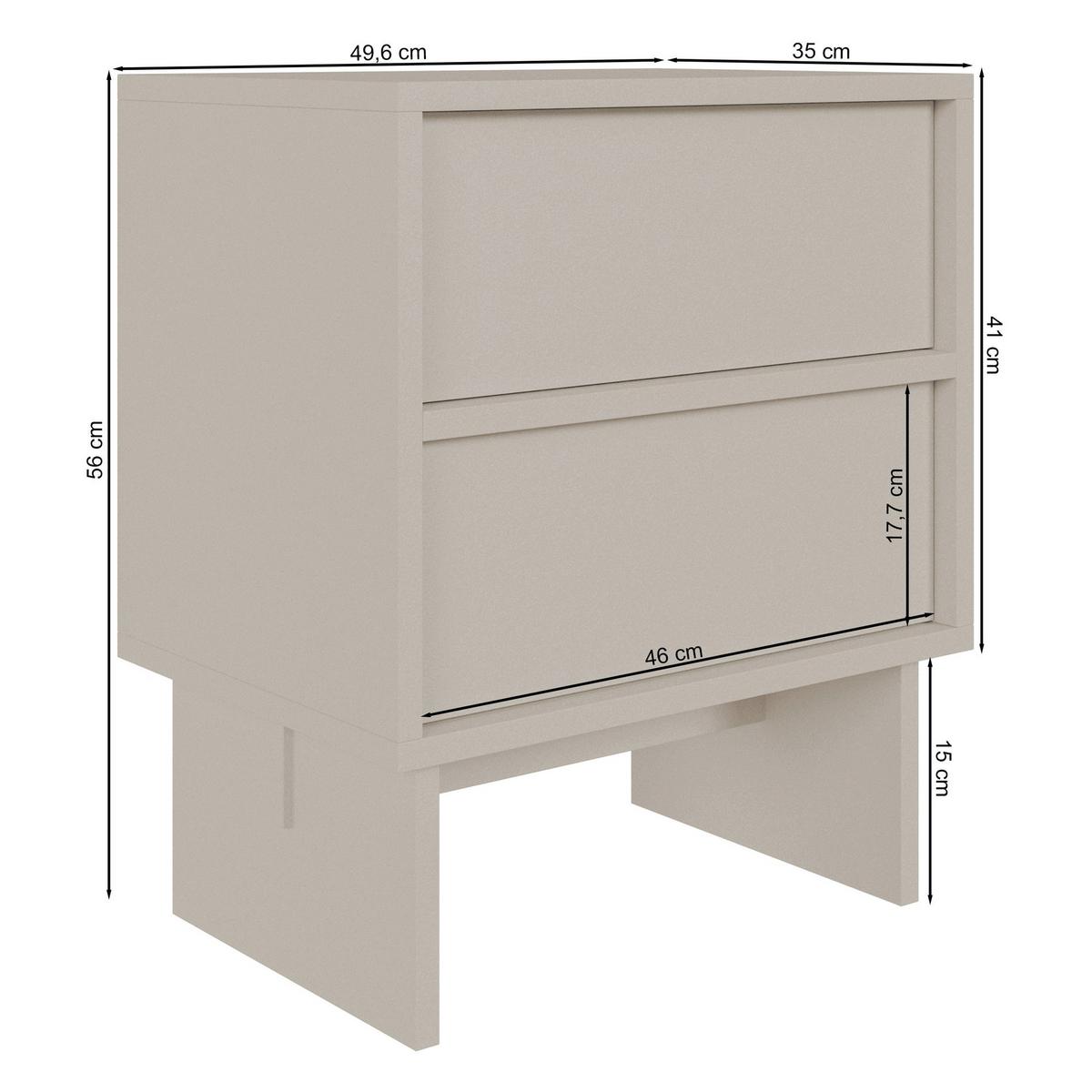 NACHTTISCH Sanva KASCHMIR 50 CM - Kaschmir, Holzwerkstoff (49.6/56/35cm) - Selsey