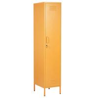 GARDEROBENSCHRANK Stahl gelb 5 Fächer abschließbar Frome - Gelb/Orange, Metall (38/185/50cm) - Beliani