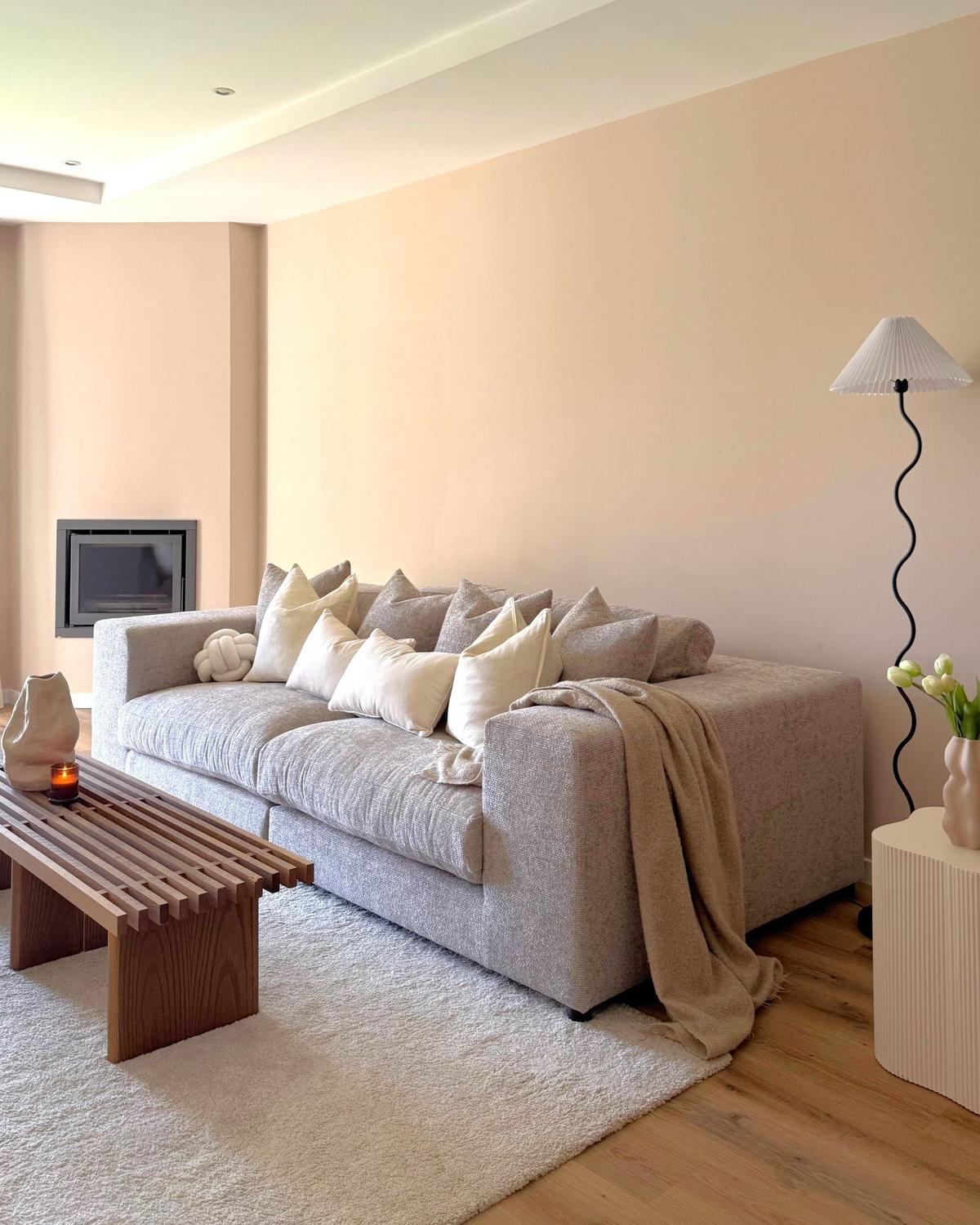3-SITZER-SOFA taupe mit Kissen Glorvika II - Beige, Textil (240/58/120cm) - Beliani