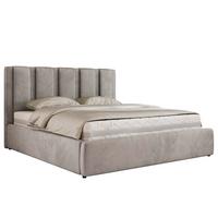 POLSTERBETT SAVINO CLASSIC 160/200 - Hellgrau Velvet - Multipocket-Matratze - Hellgrau, Textil (160/200cm) - MKS