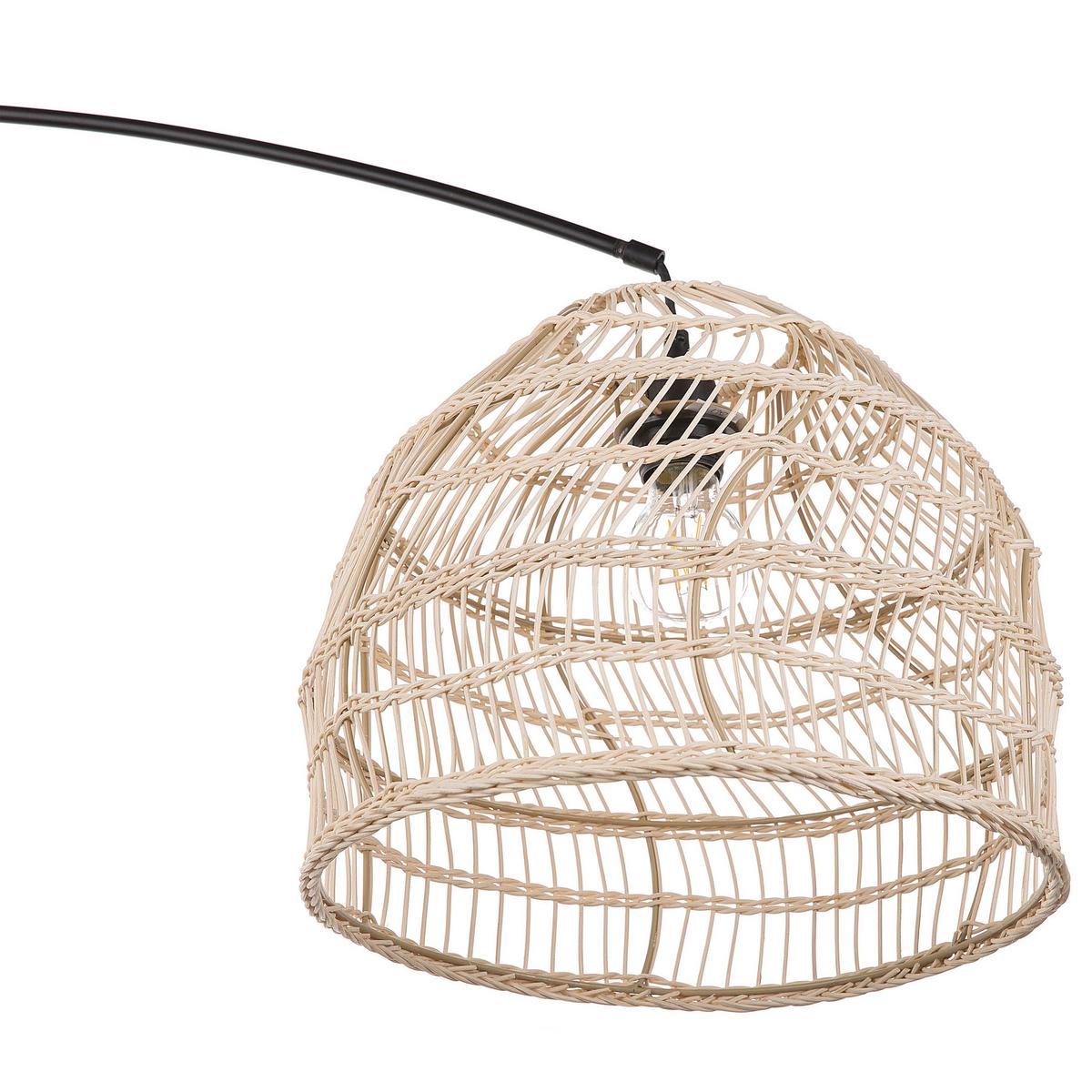 STEHLAMPE Guaviare 130/33/195 cm - Beige, Naturmaterialien (130/33/195cm) - Beliani