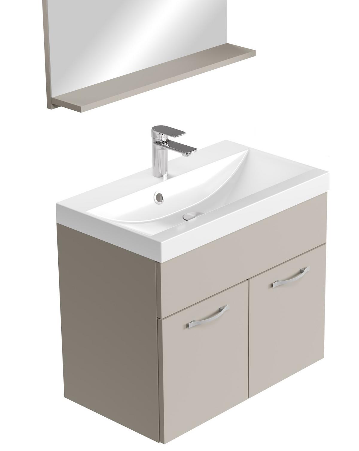 BADMÖBEL-SET Montreal 3 Teile Cashmere - 60 x 35 x 51 cm - Kaschmir, Holz (60/51/35cm) - Badplaats