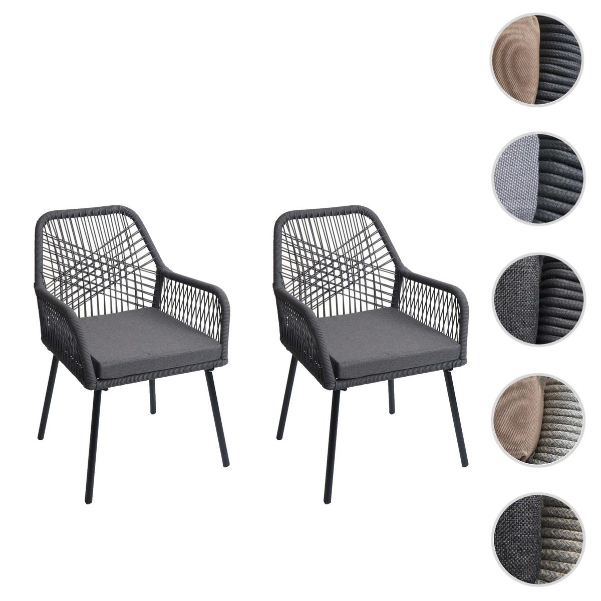 GARTENSTUHL Anthrazit, Granit - Anthrazit, Textil (54/81/62cm) - MCW