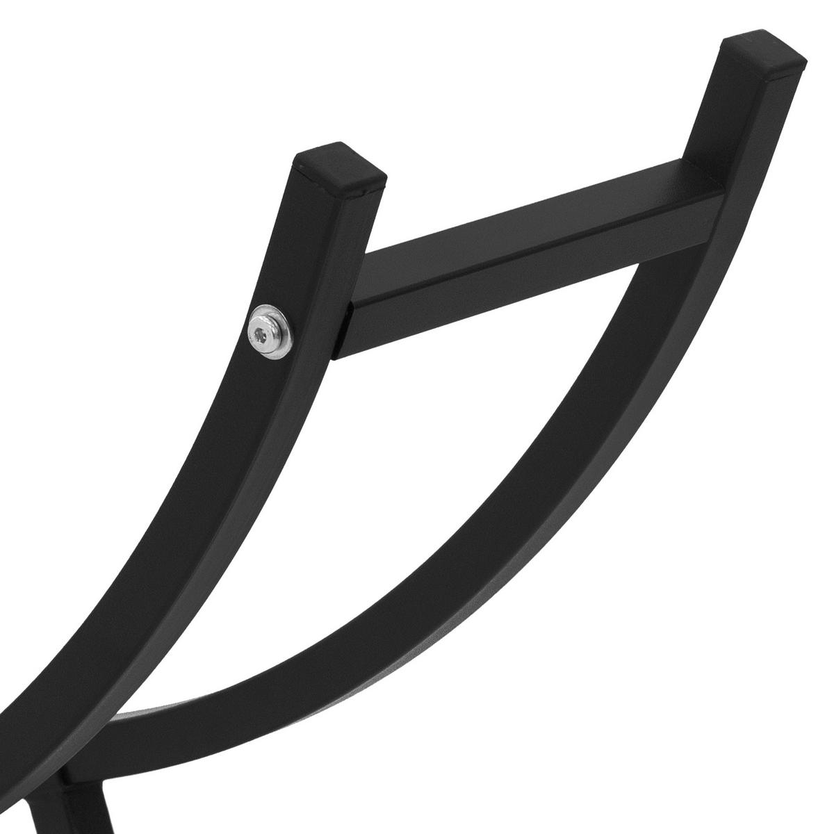 KAMINHOLZREGAL - Schwarz, Metall (21/55/94cm) - ML-DESIGN