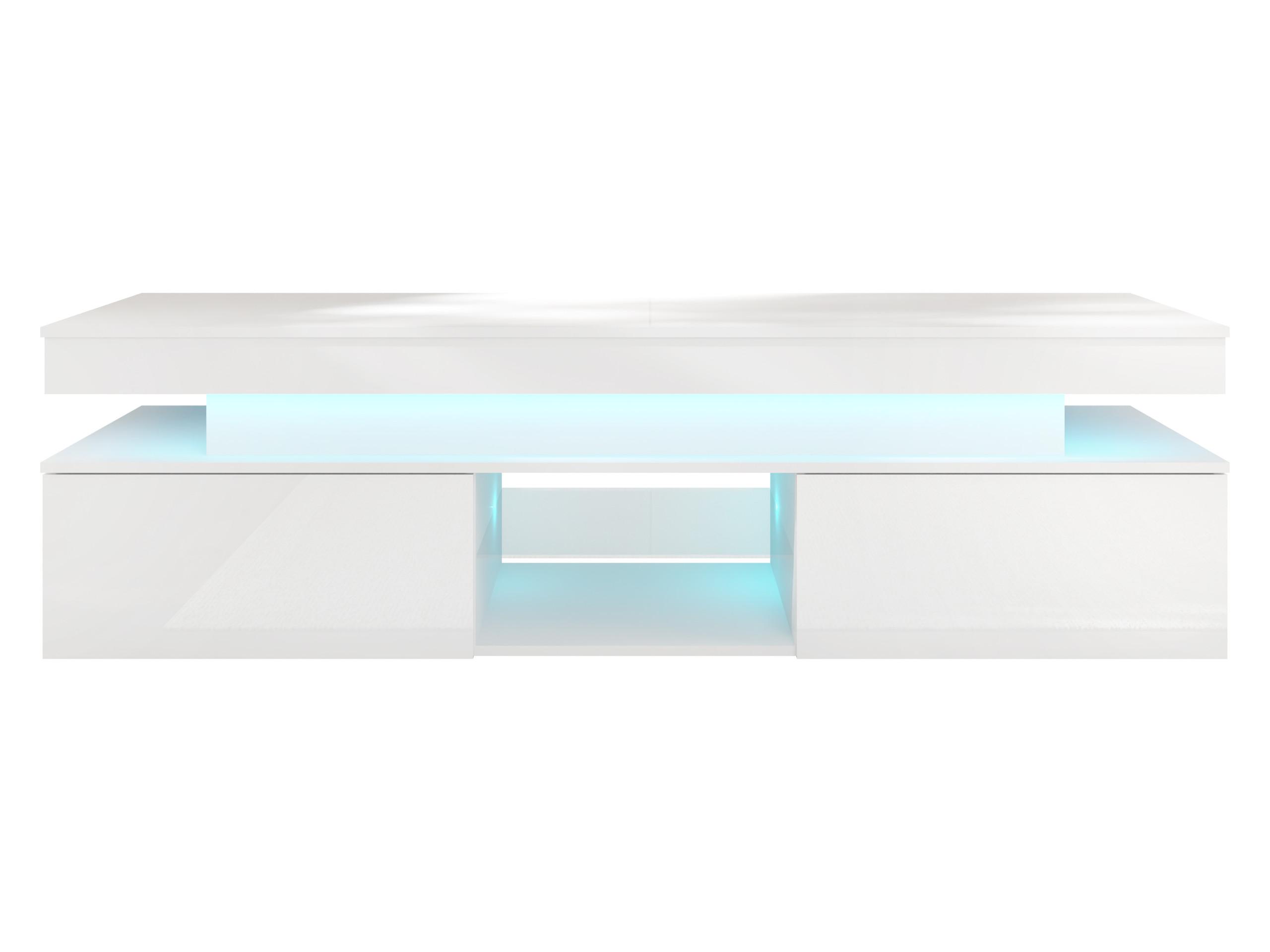 TV-LOWBOARD Glossa 2D 190 - Weiß, Holzwerkstoff/Kunststoff (190/54/39cm) - MIRJAN24