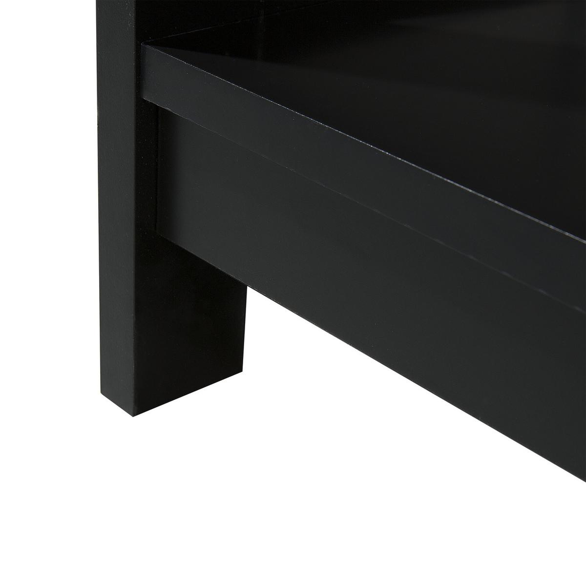 COUCHTISCH schwarz rechteckig 55/100 cm Foster - Schwarz, Holzwerkstoff (55/100/45cm) - Beliani