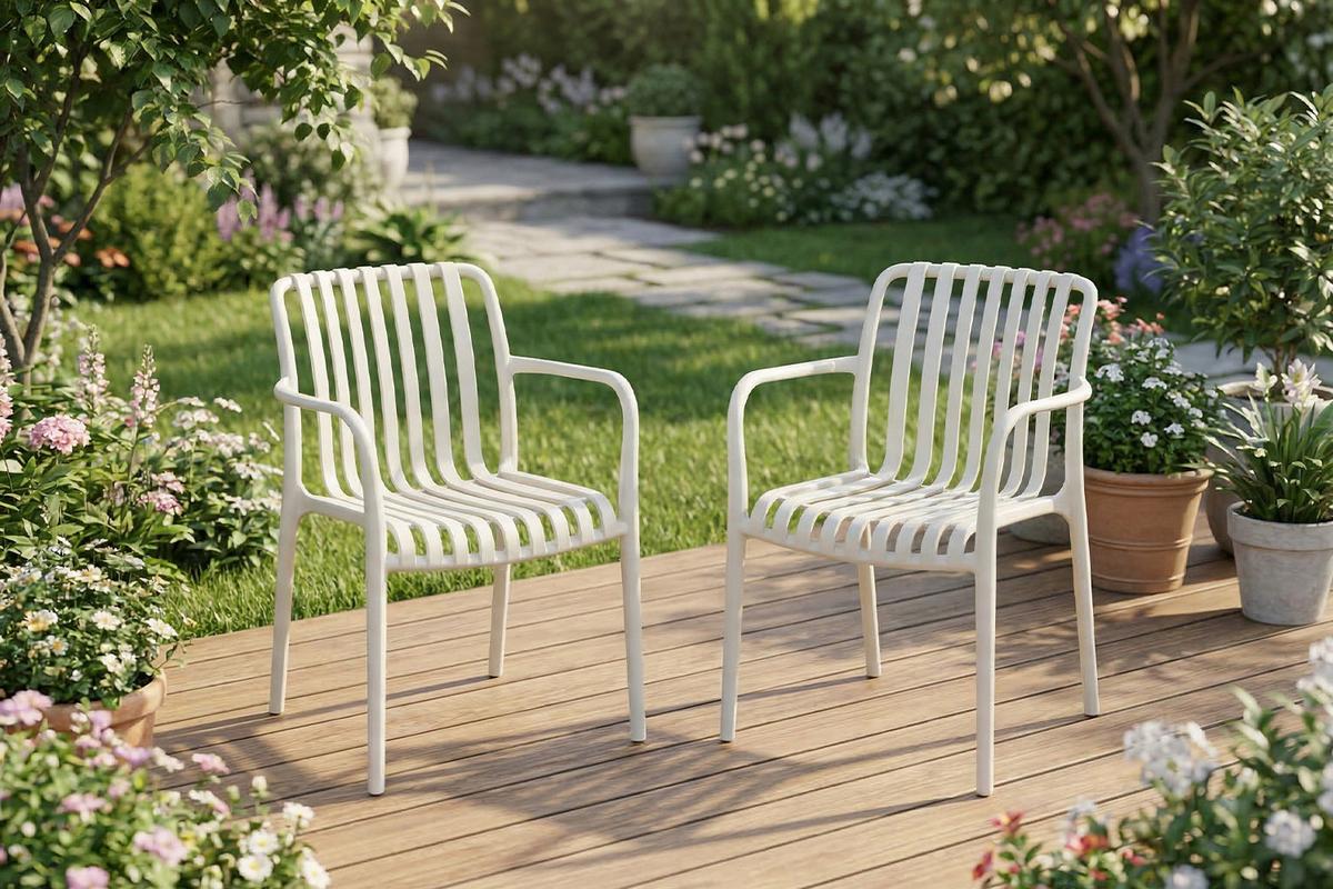 GARTENSTUHL MIAVA Cremeweiß Kunststoff Stapelbar (1er-Set) - Creme, Kunststoff (56/81/57cm) - KAWOLA