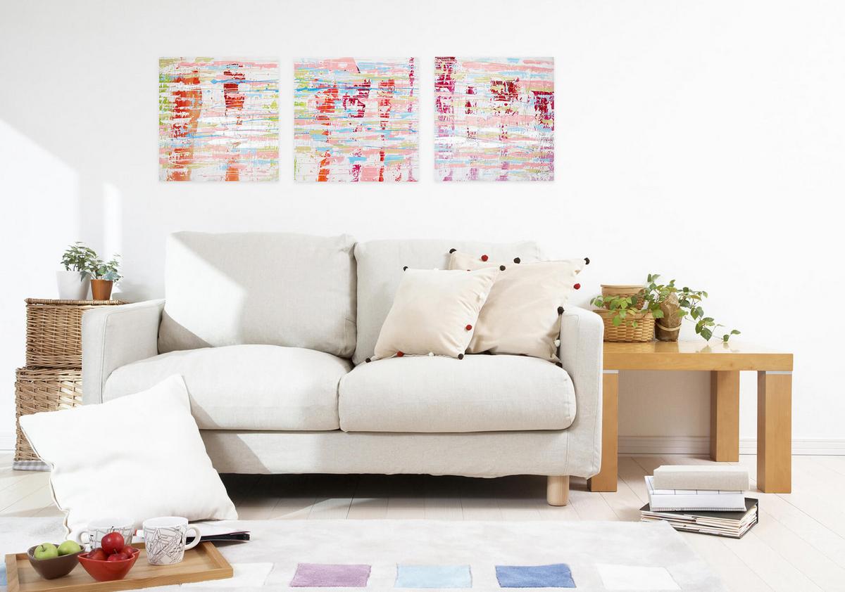 LEINWANDBILD 3-TEILIG Bunt 150/50 cm - Multicolor, Textil (150/50cm) - KUNSTLOFT