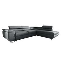 ECKSOFA Lyam 4 Sitzplätze Dunkelgrau - Grau, Holzwerkstoff (271/201cm) - Petits-meubles