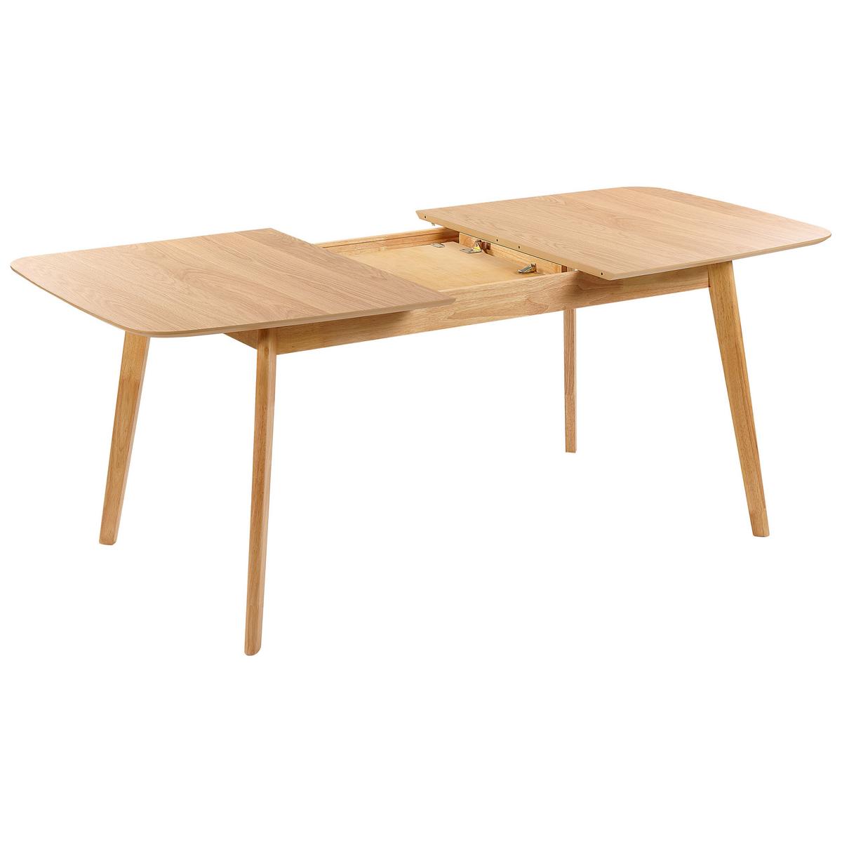 ESSTISCH 150-190/90/75 cm Hellbraun Rechteckig Madox - Hellbraun, Holzwerkstoff (190/90/75cm) - Beliani