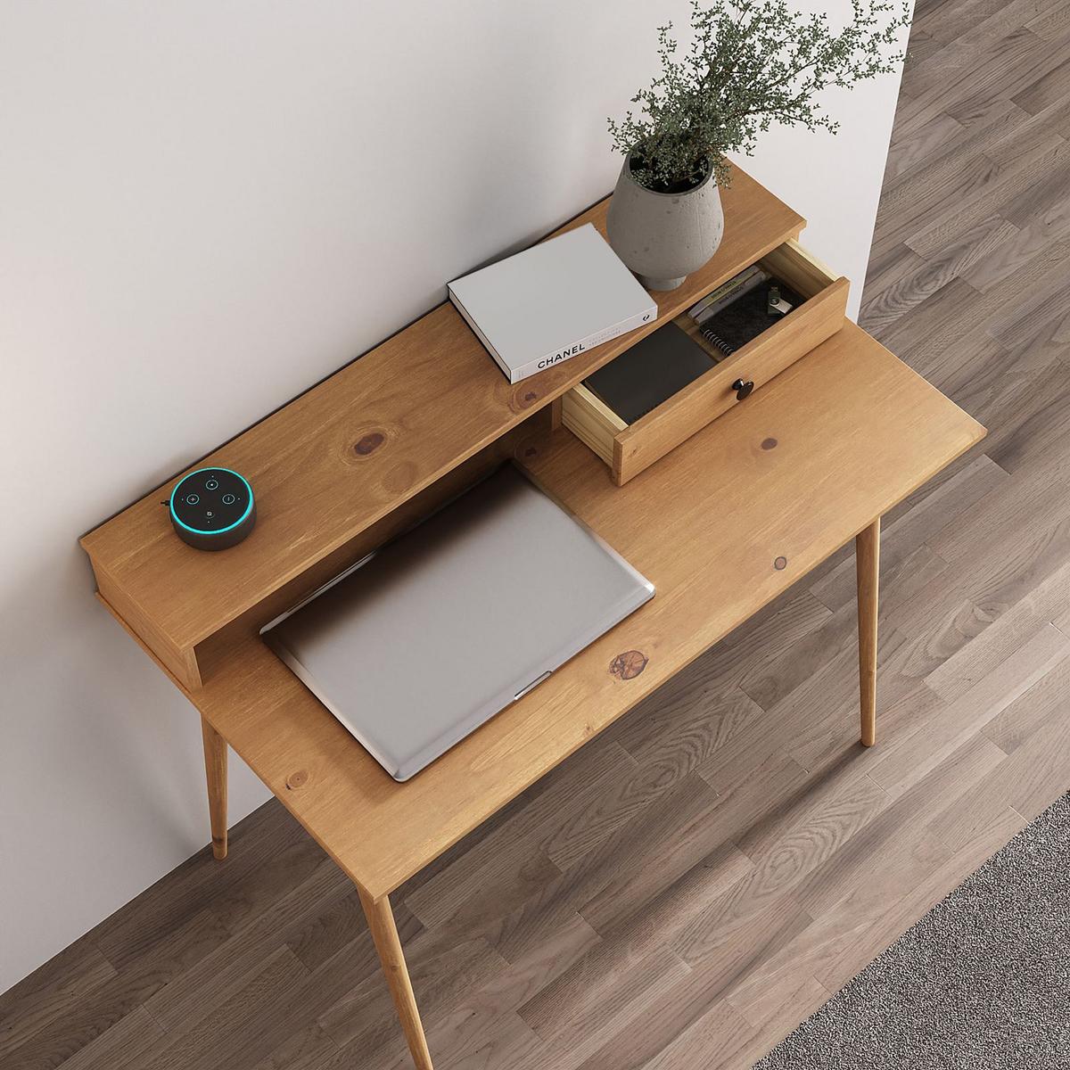 SCHREIBTISCH MALINA - Braun, Holz (54/100/86cm) - IDIMEX