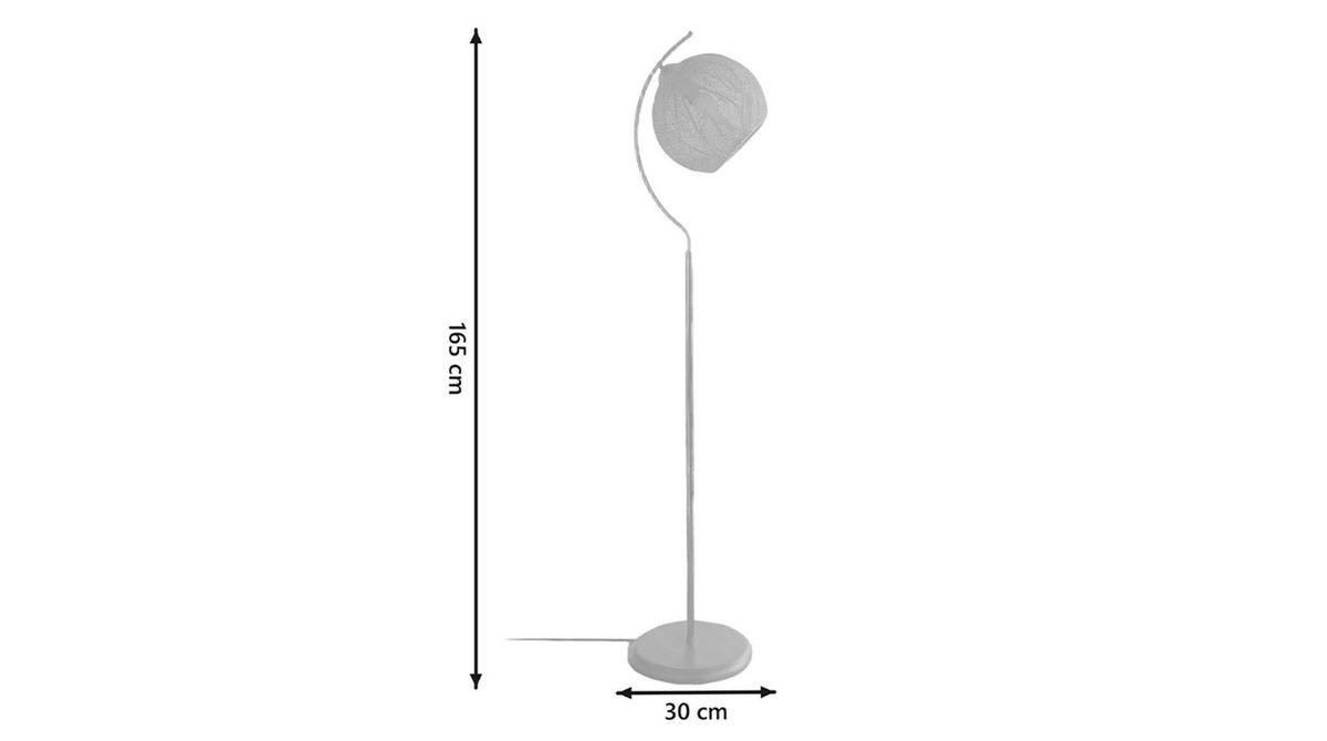 STEHLAMPE VESUVIA Gold Metall - Goldfarben, Metall (30/30/165cm) - KAWOLA
