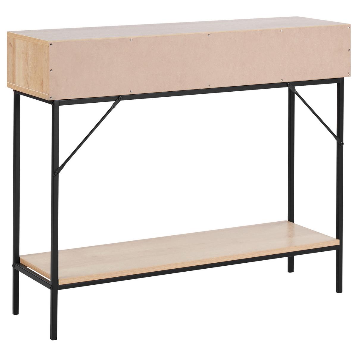 KONSOLENTISCH Heller Holzfarbton Pasco - Hellbraun, Holzwerkstoff (29/100/81cm) - Beliani