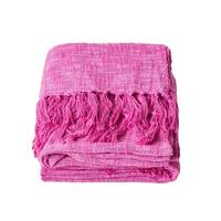 WOHNDECKE Nirvana Slub 225/255 cm, 100% Baumwolle - Pink, Textil (225/225cm) - Homescapes