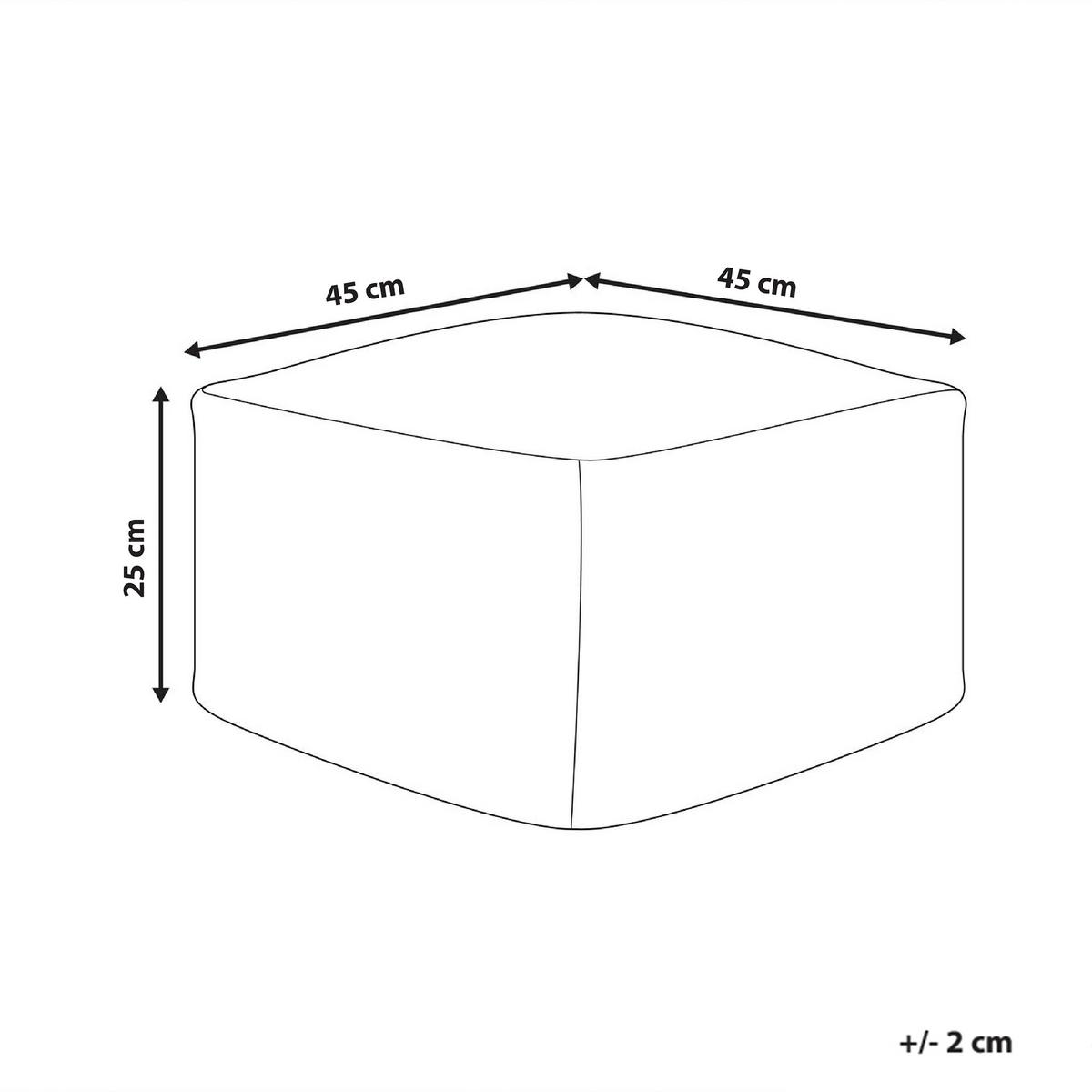 POUF Grau Lutz - Braun/Grau, Naturmaterialien (45/25/45cm) - Beliani