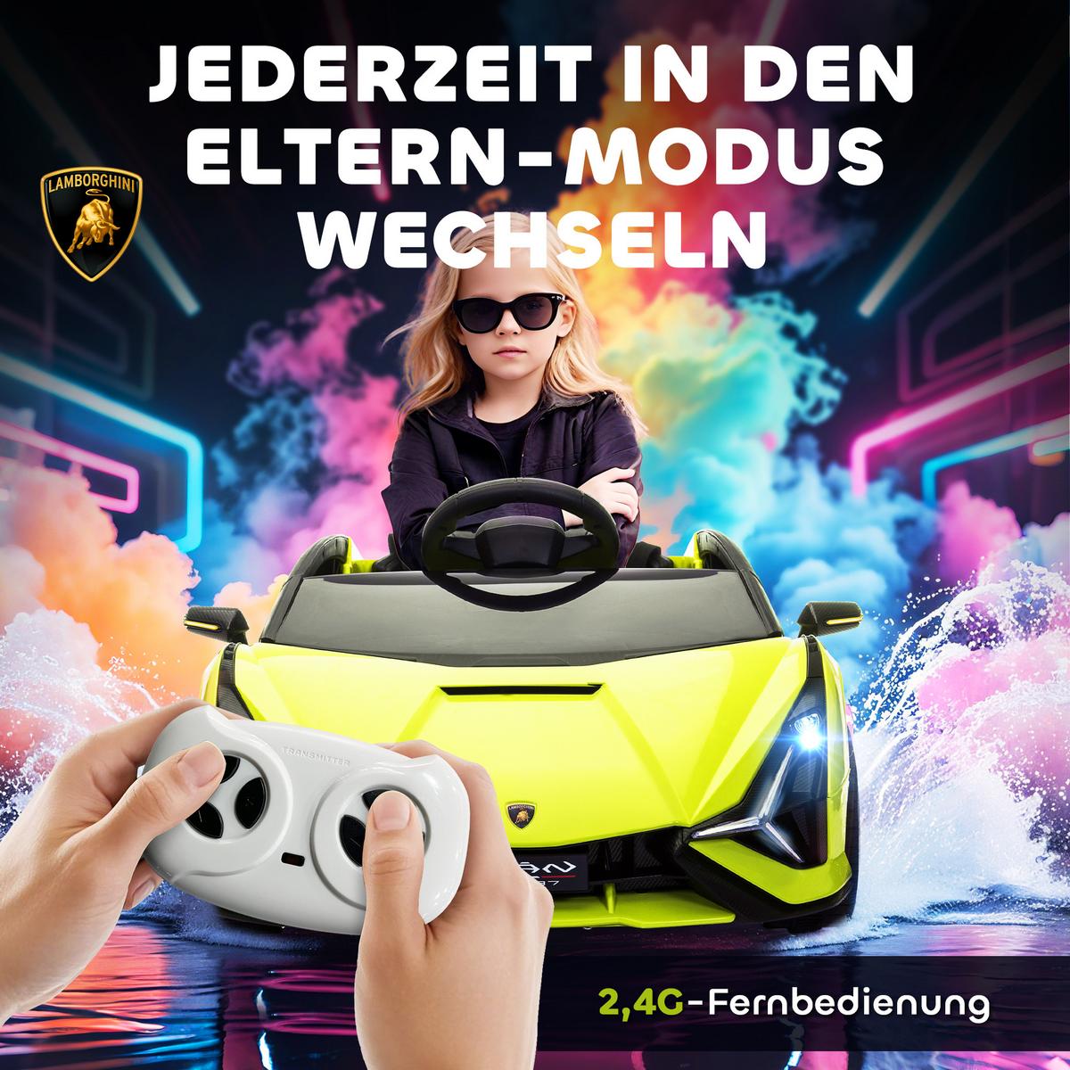 KINDERFAHRZEUG SUV-Auto-Spielzeug mit Fernbedienung Musik Grün - Grün, Metall (108/62/40cm) - HOMCOM