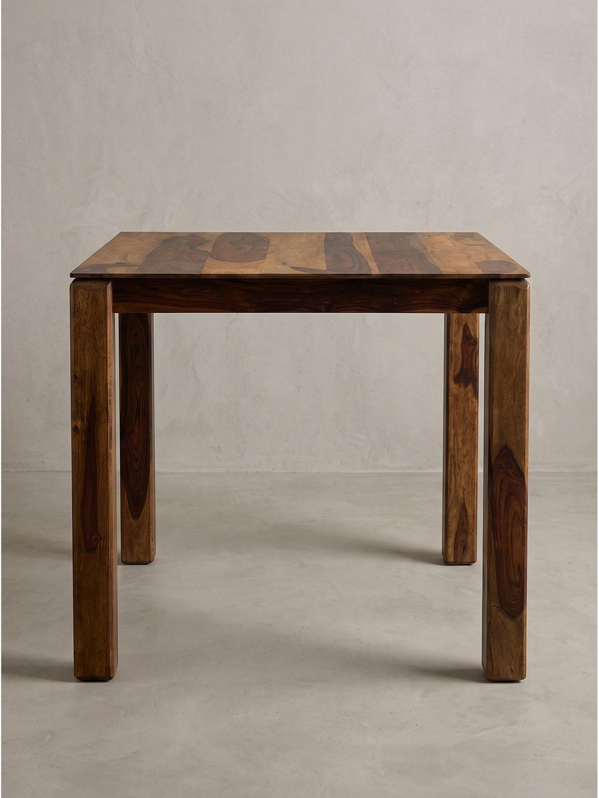 ESSTISCH CHARENTE, Dunkles Massivholz, 80 x 80 x 75 cm - Braun, Holz (80/80/75cm) - KADIMA DESIGN