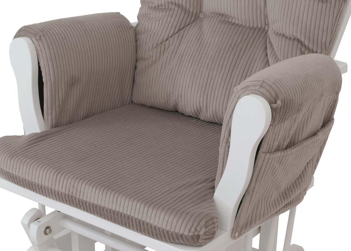 RELAXSESSEL Hellgrau, Weiß - Hellgrau/Weiß, Textil (74/103/71cm) - MCW